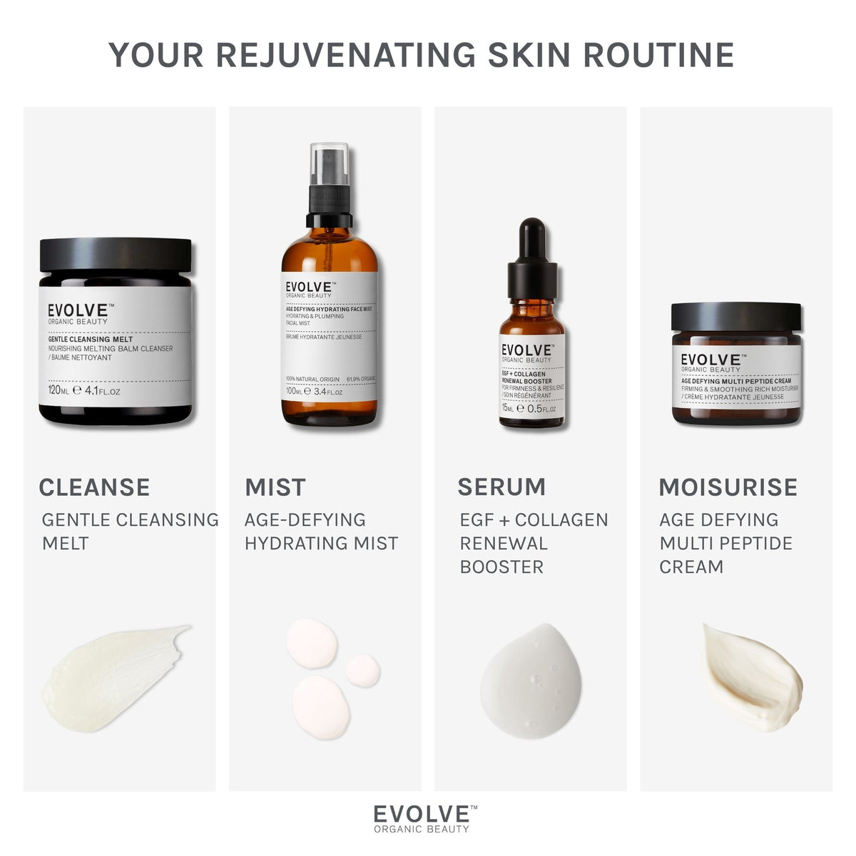 Evolve Organic Beauty Face Serum EGF + Collagen Renewal Booster