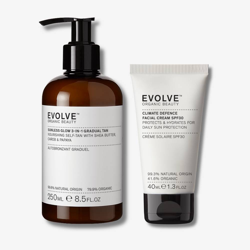 Evolve Organic Beauty Gift Set / Bundle Tan & Protect Duo