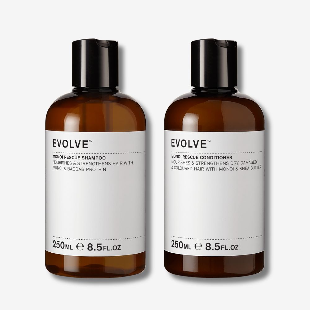 Evolve Organic Beauty Hair Care Monoi Rescue Shampoo & Conditioner Duo - USA
