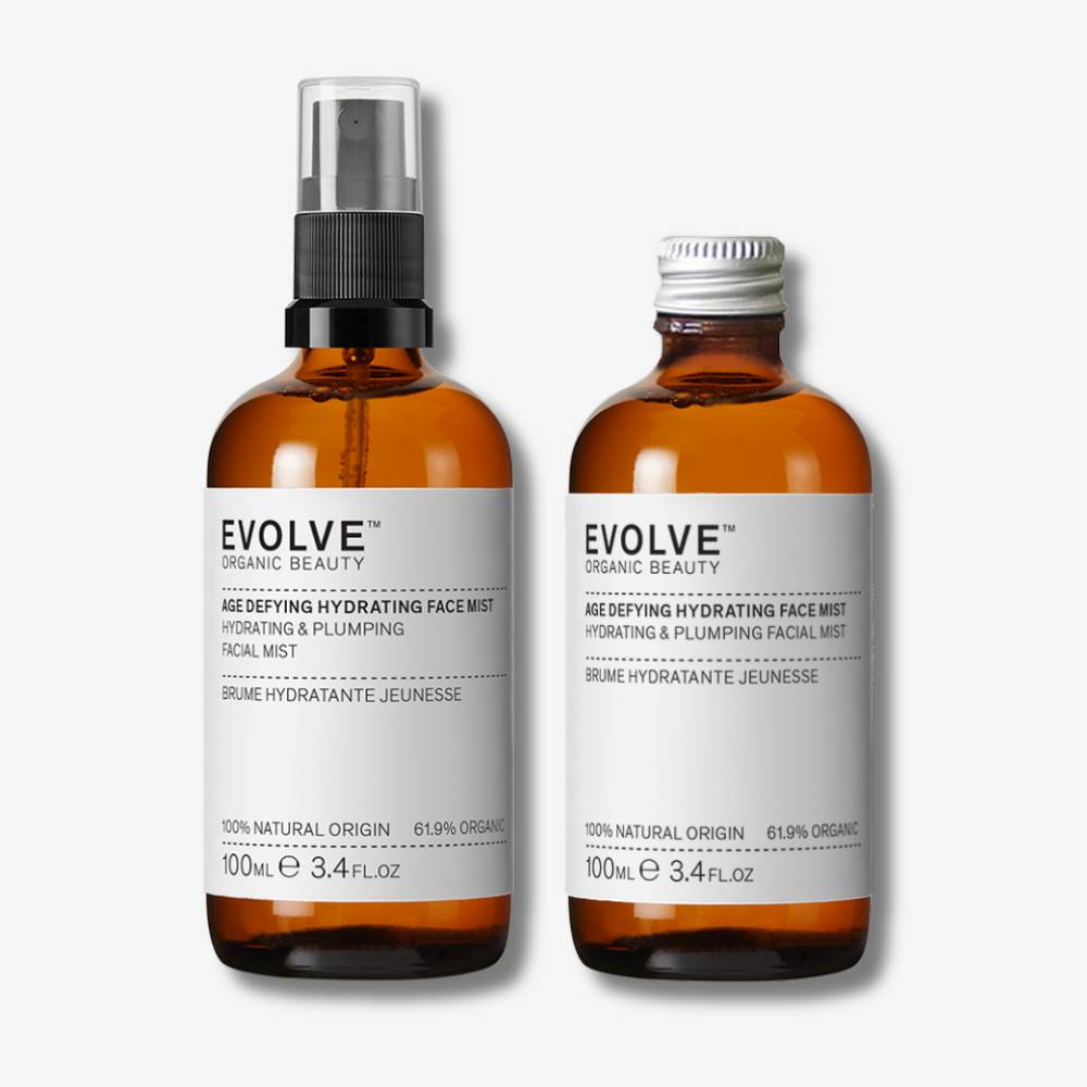Evolve Organic Beauty Toner Age Defying Hydrating Face Mist Refill Duo