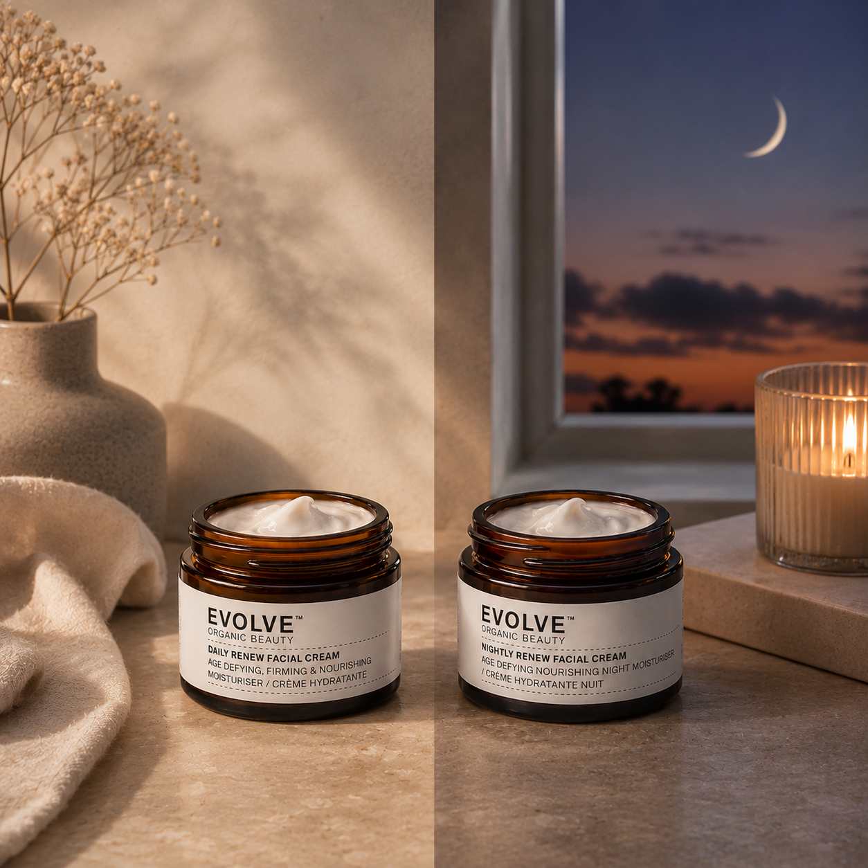 Evolve Organic Beauty Daily to Night Renewal Duo