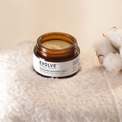 Evolve Organic Beauty Deodrant cream Cotton Fresh Natural Deodorant Cream