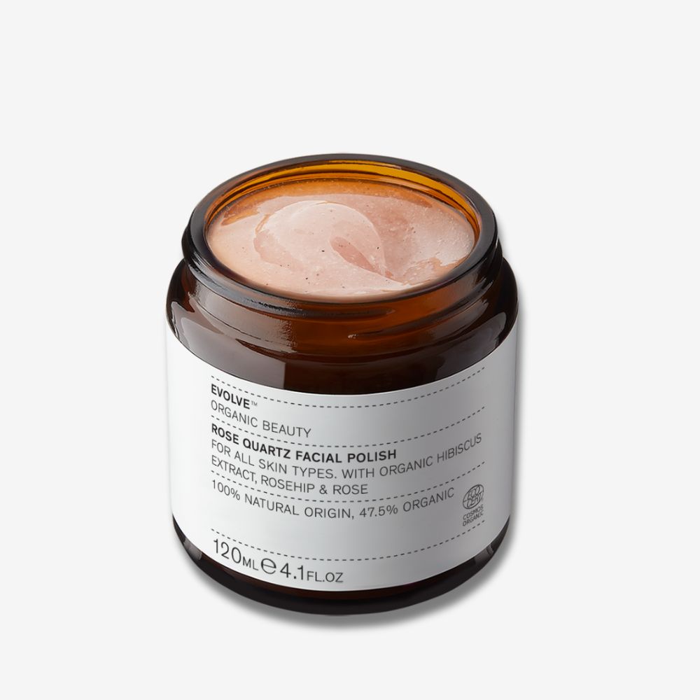 Evolve Organic Beauty Exfoliator Rose Quartz Facial Polish - Supersize