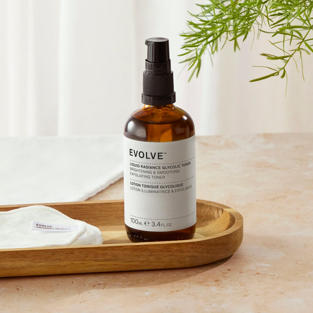 Evolve Organic Beauty Toner Liquid Radiance Glycolic Toner - USA